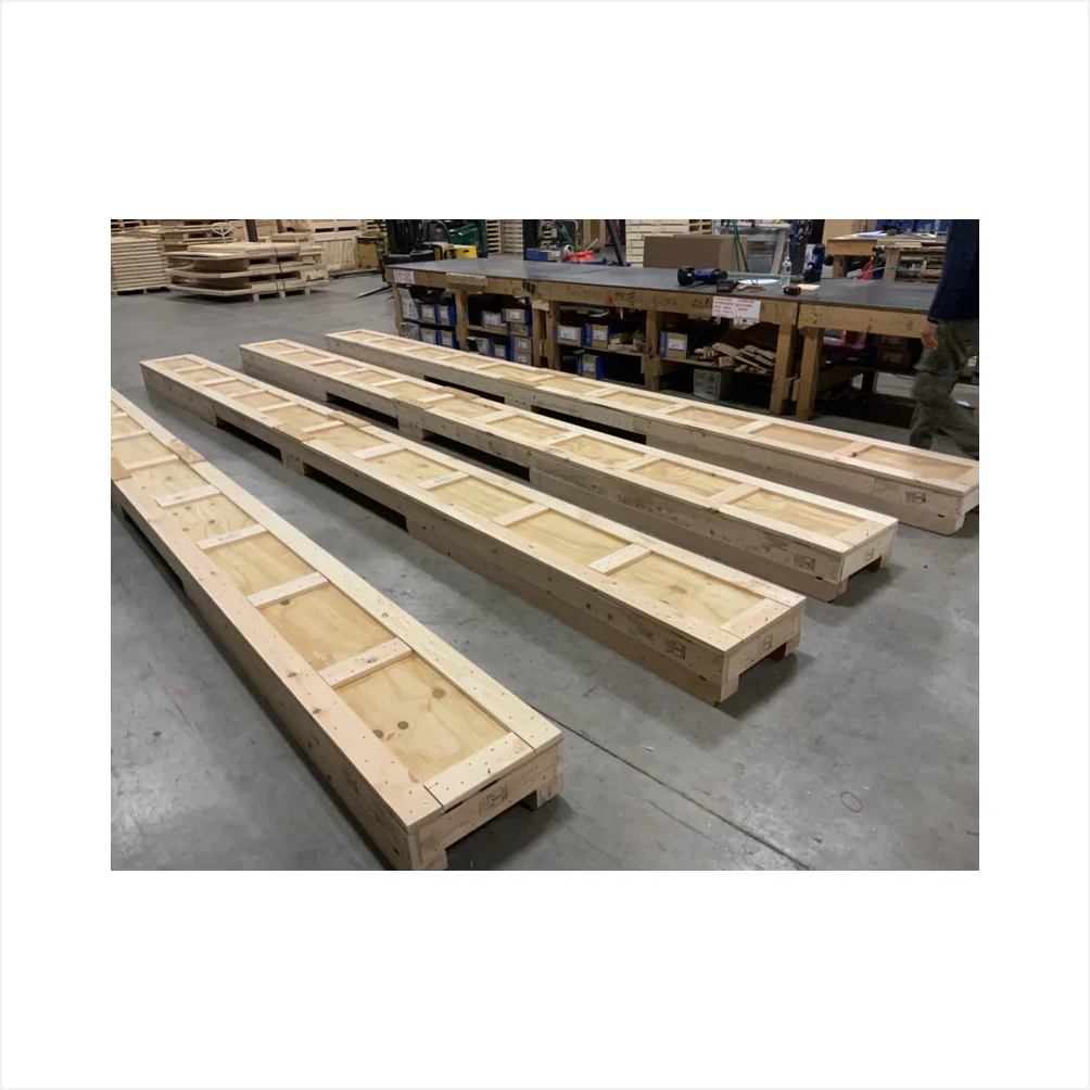 Shaft Crate lined with courrugated